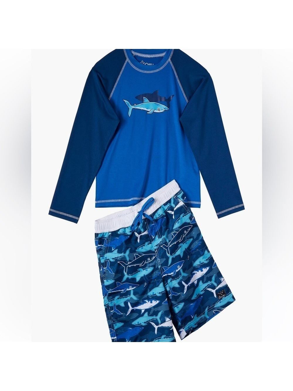 Shark Camo UV+ Top & Swim Trunks
